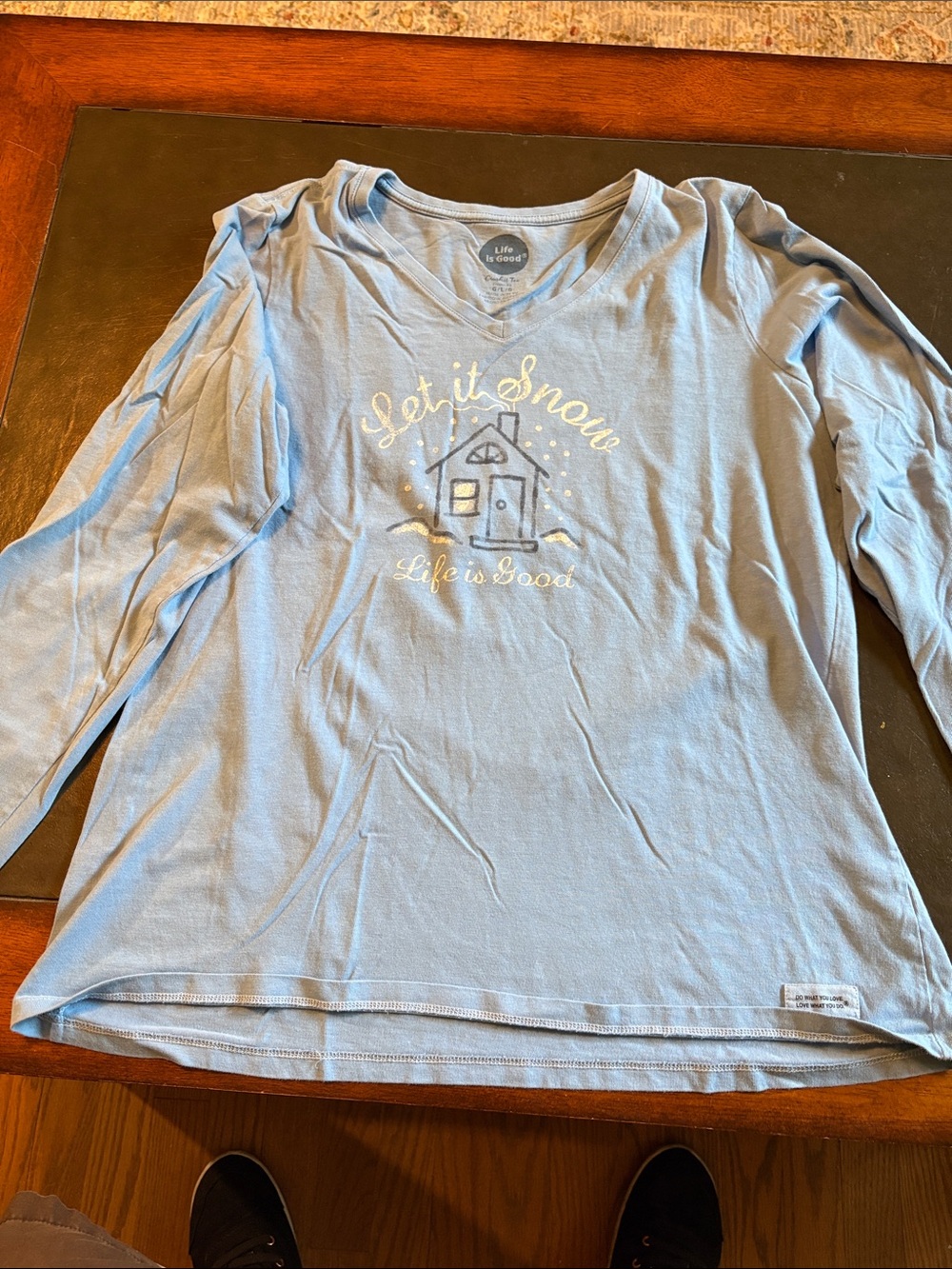 Life Is Good Light Blue 'Let It Snow' Long Sleeve Shirt